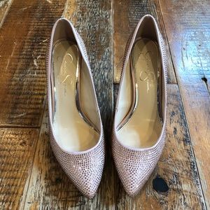 Jessica Simpson - Nude Blush Heel - Jeweled